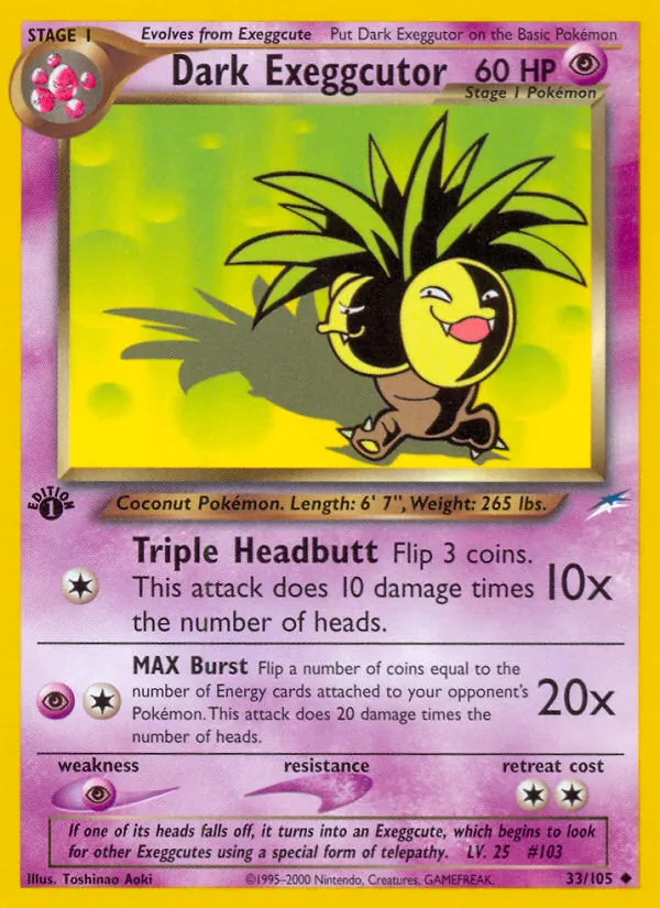 Dark Exeggutor - Neo Destiny Pokemon Card