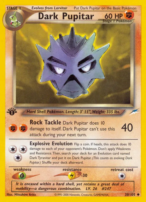 Dark Pupitar - Neo Destiny Pokemon Card