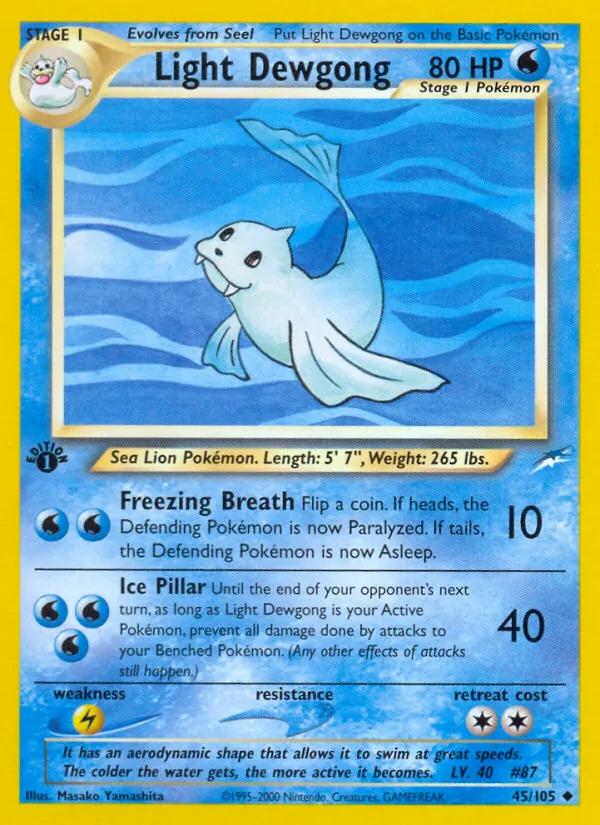 Light Dewgong - Neo Destiny Pokemon Card