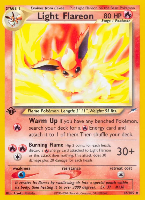 Light Flareon - Neo Destiny Pokemon Card