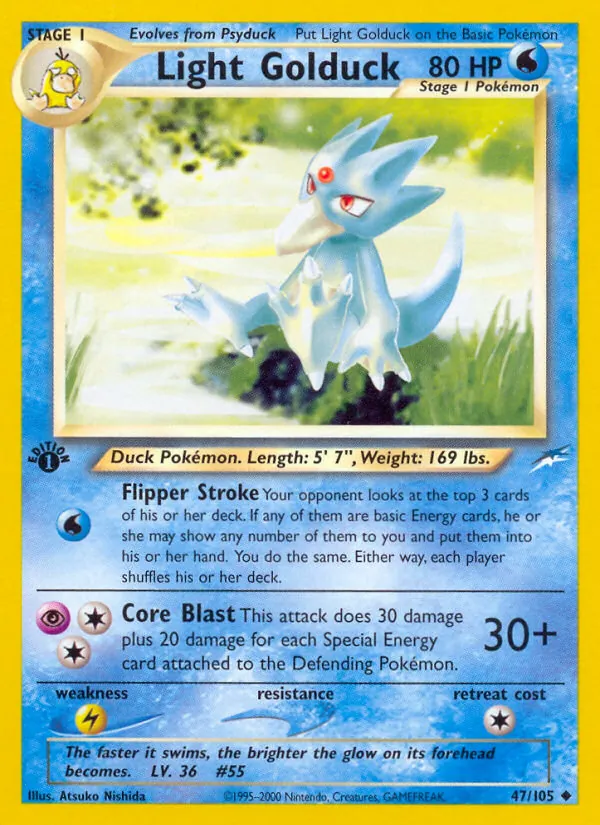 Light Golduck - Neo Destiny Pokemon Card
