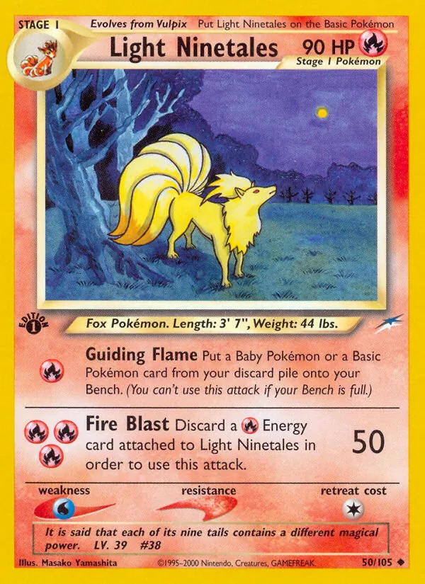 Light Ninetales - Neo Destiny Pokemon Card