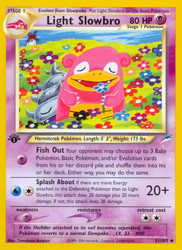Light Slowbro - Neo Destiny Pokemon Card