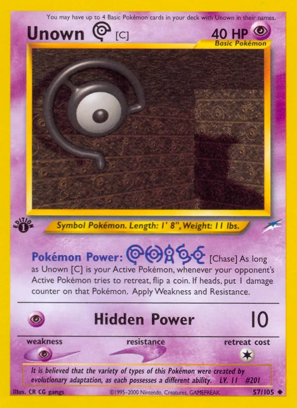 Unown [C] - Neo Destiny Pokemon Card