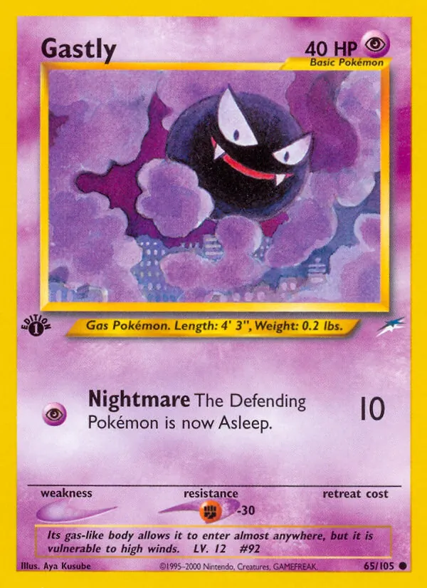 Gastly - Neo Destiny Pokemon Card