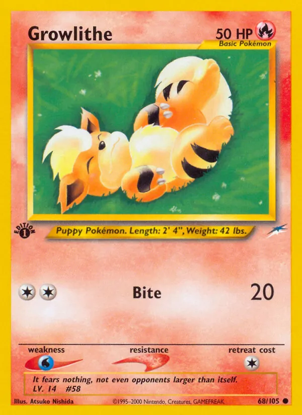 Growlithe - Neo Destiny Pokemon Card