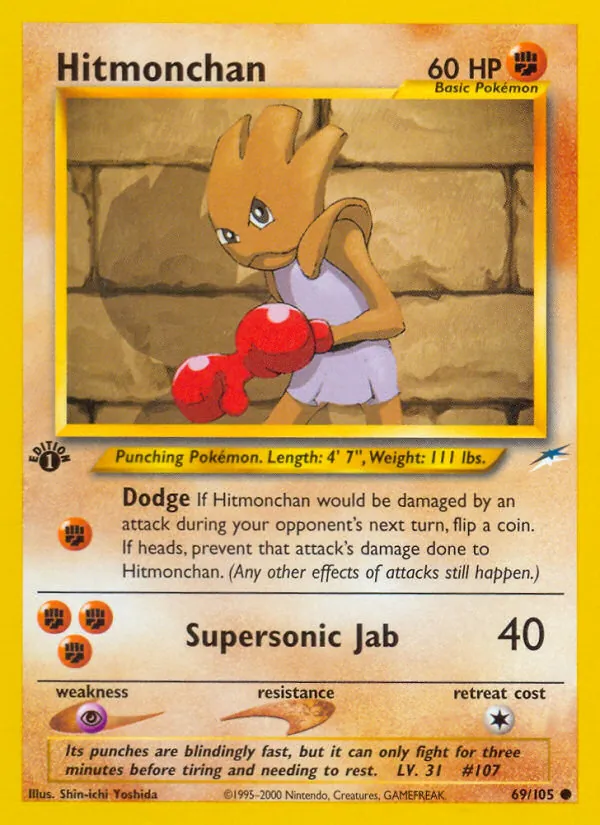 Hitmonchan - Neo Destiny Pokemon Card