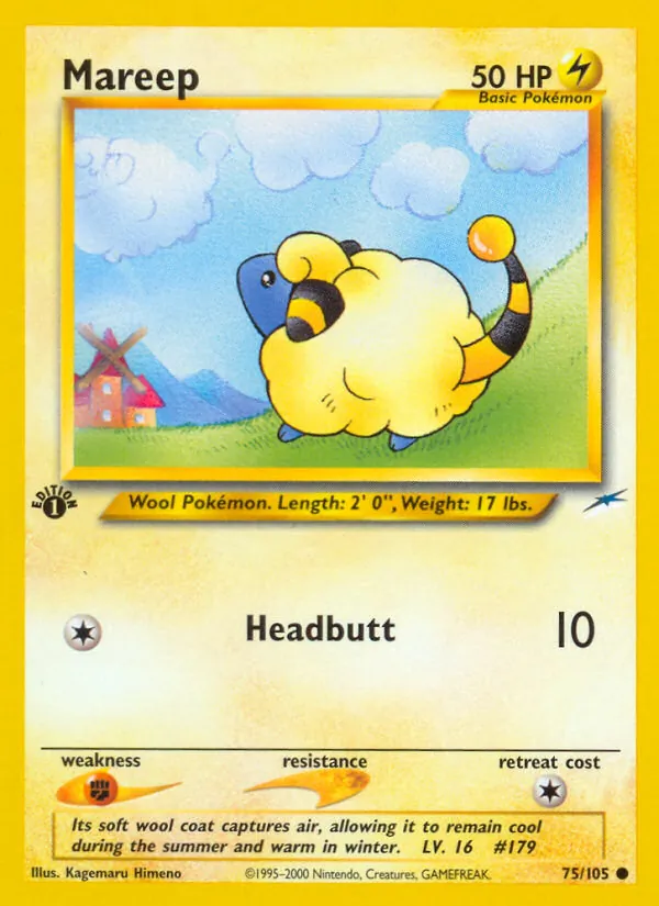 Mareep - Neo Destiny Pokemon Card