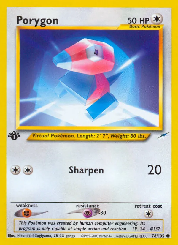 Porygon - Neo Destiny Pokemon Card