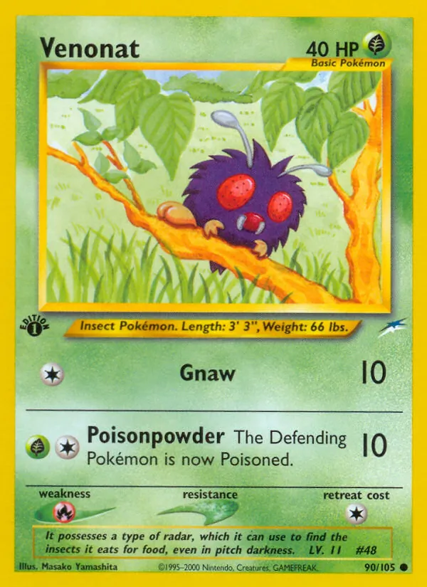 Venonat - Neo Destiny Pokemon Card