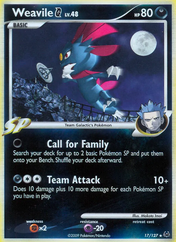 Weavile G - Platinum Pokemon Card