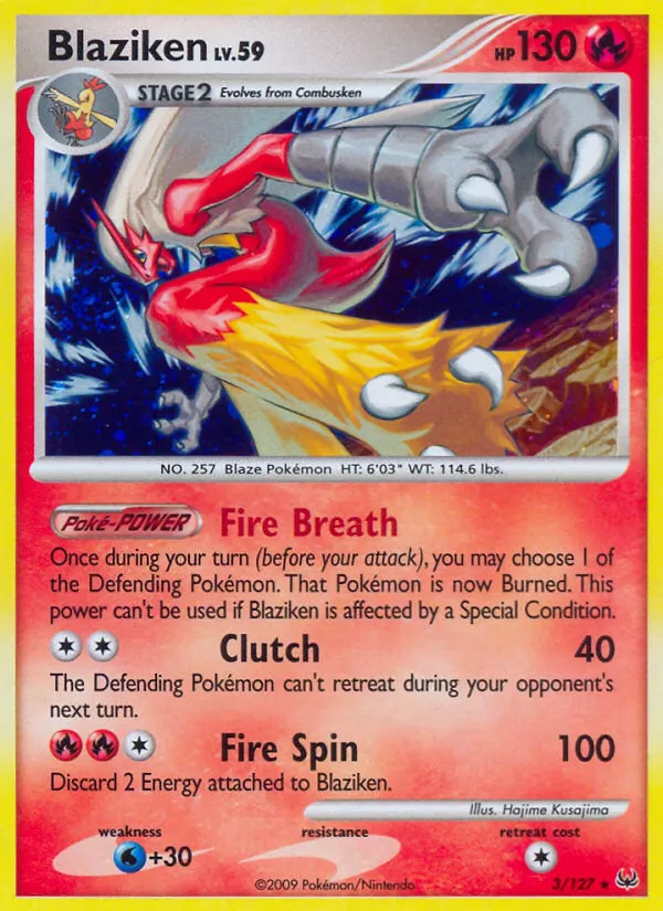 Blaziken - Platinum Pokemon Card
