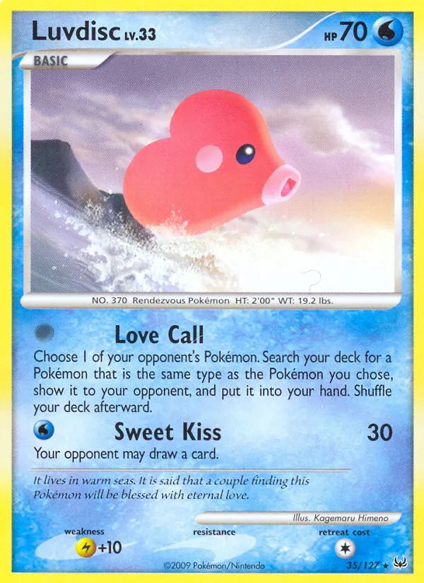 Luvdisc - Platinum Pokemon Card