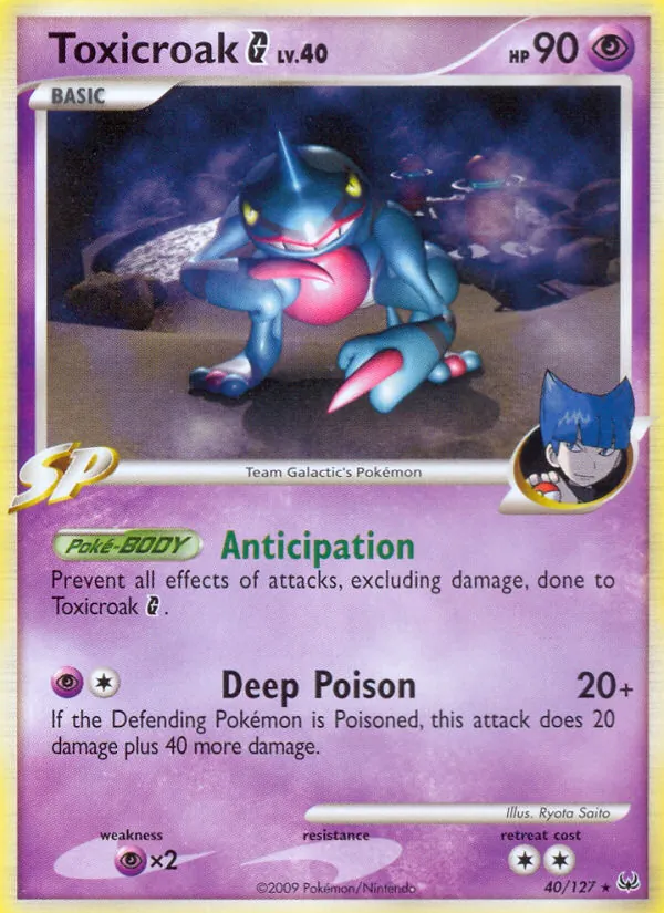 Toxicroak G - Platinum Pokemon Card