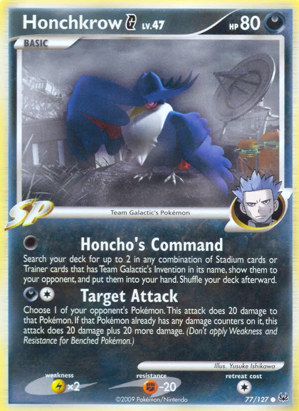 Honchkrow G - Platinum Pokemon Card
