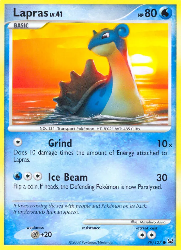 Lapras - Platinum Pokemon Card