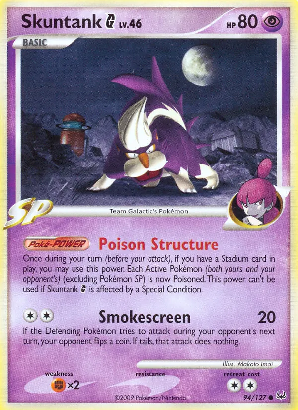 Skuntank G - Platinum Pokemon Card