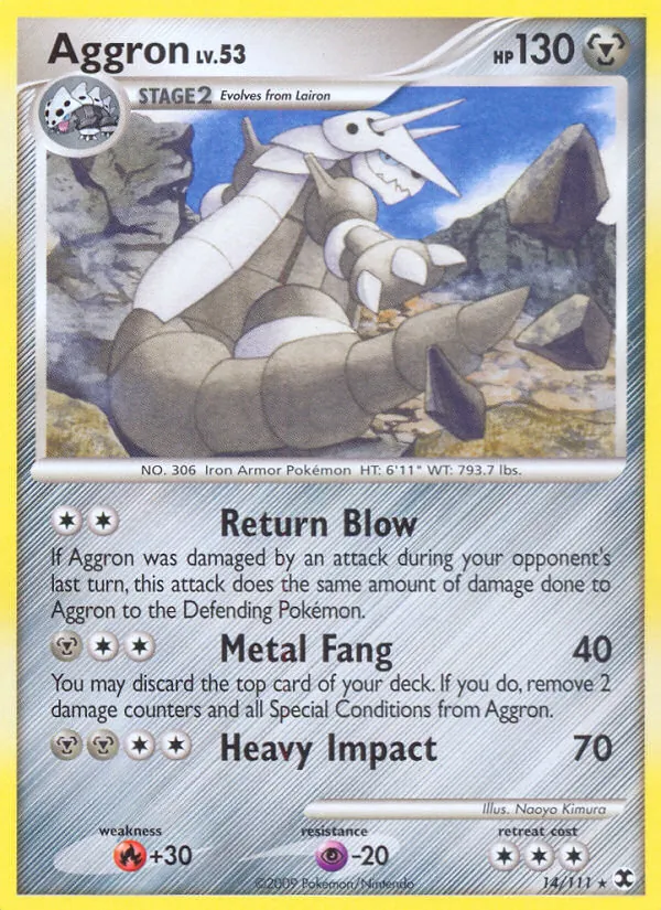 Aggron - Rising Rivals Pokemon Card