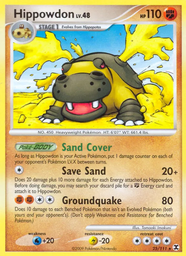 Hippowdon - Rising Rivals Pokemon Card