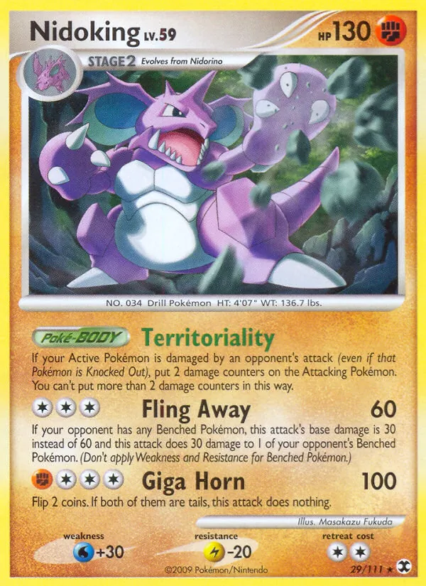 Nidoking - Rising Rivals Pokemon Card