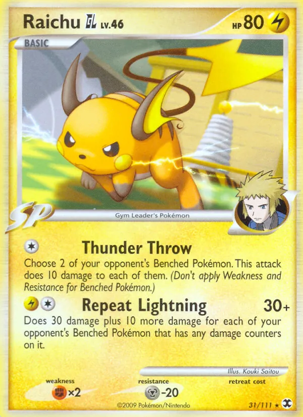 Raichu GL - Rising Rivals Pokemon Card
