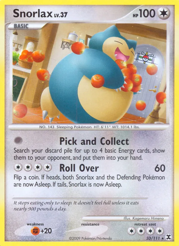 Snorlax - Rising Rivals Pokemon Card