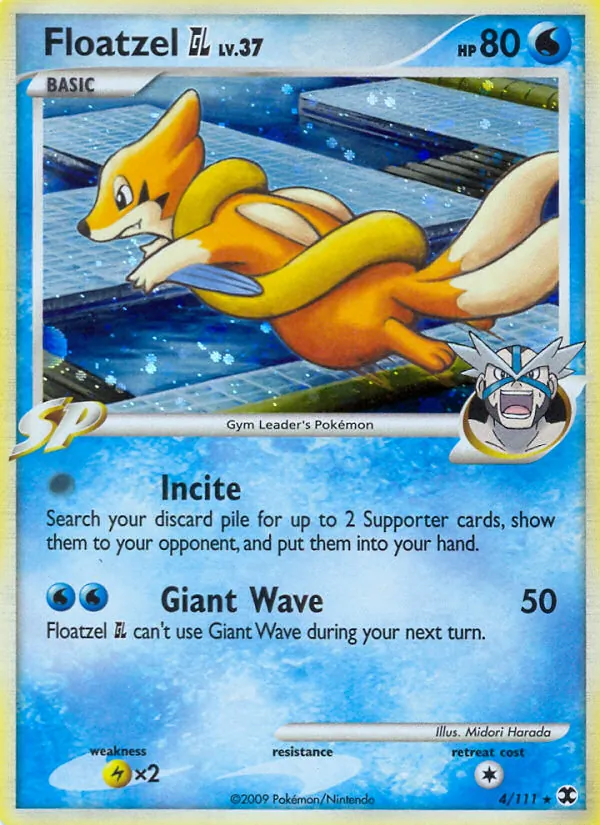 Floatzel GL - Rising Rivals Pokemon Card