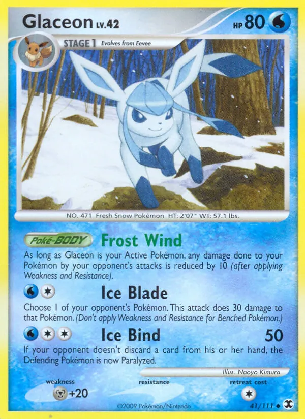 Glaceon - Rising Rivals Pokemon Card