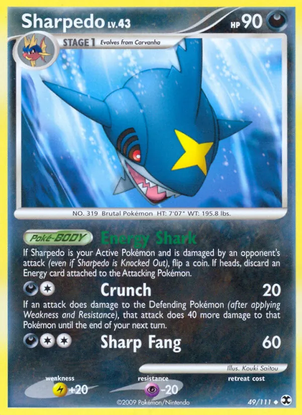 Sharpedo - Rising Rivals Pokemon Card