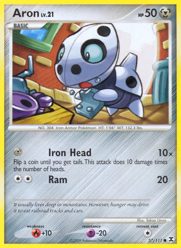 Aron - Rising Rivals Pokemon Card