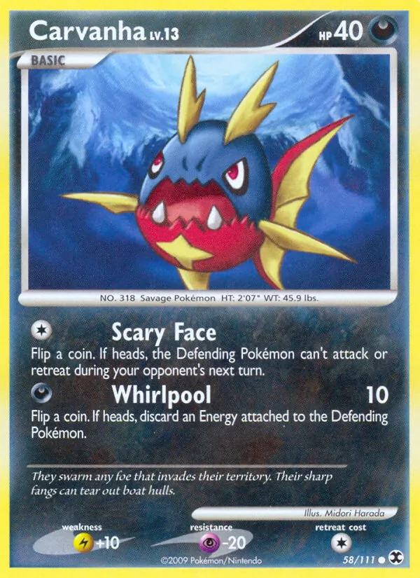 Carvanha - Rising Rivals Pokemon Card