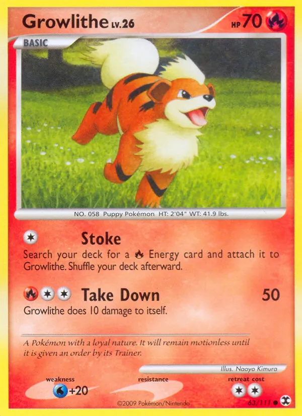 Growlithe - Rising Rivals Pokemon Card