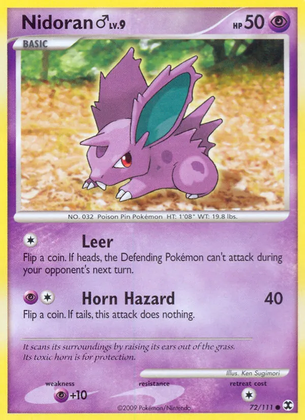 Nidoran♂ - Rising Rivals Pokemon Card