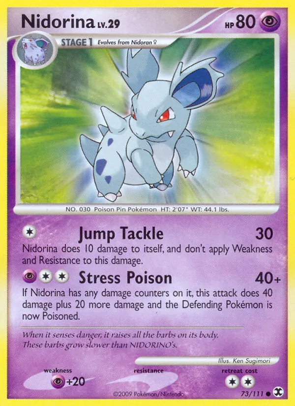 Nidorina - Rising Rivals Pokemon Card