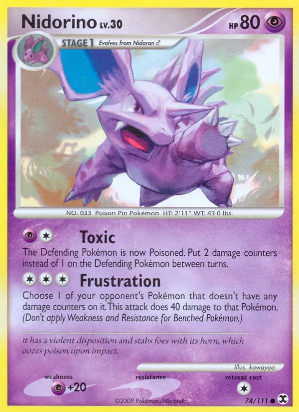 Nidorino - Rising Rivals Pokemon Card