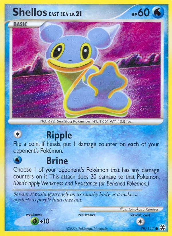 Shellos East Sea - Rising Rivals Pokemon Card