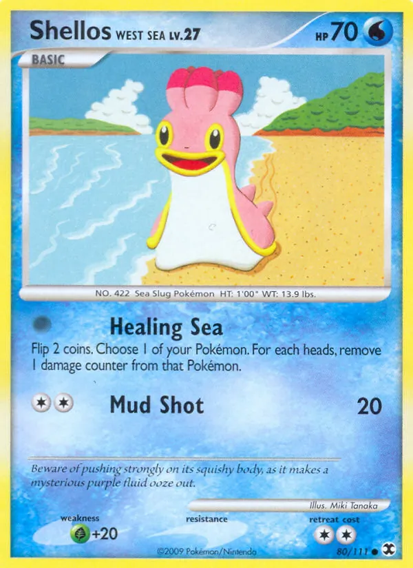 Shellos West Sea - Rising Rivals Pokemon Card