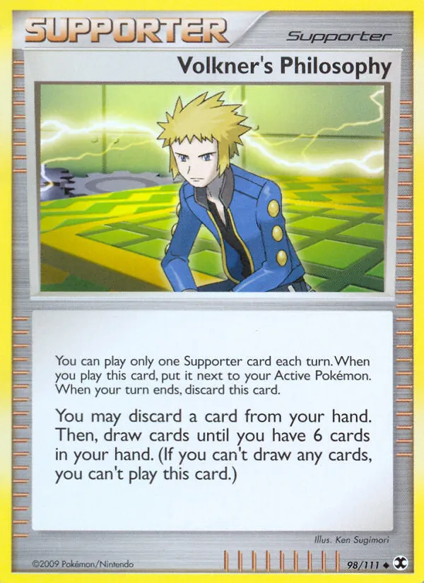 Volkner's Philosophy - Rising Rivals Pokemon Card