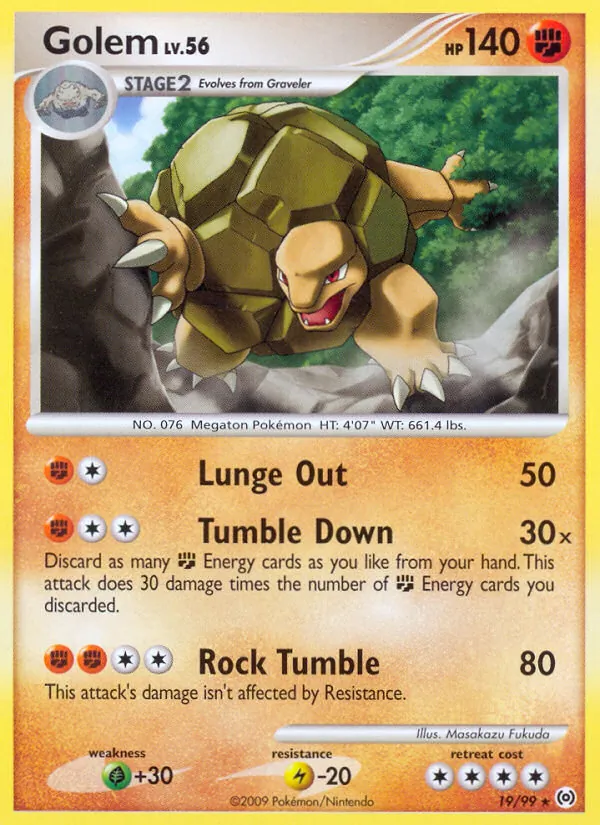Golem - Arceus Pokemon Card
