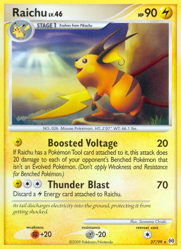 Raichu - Arceus Pokemon Card
