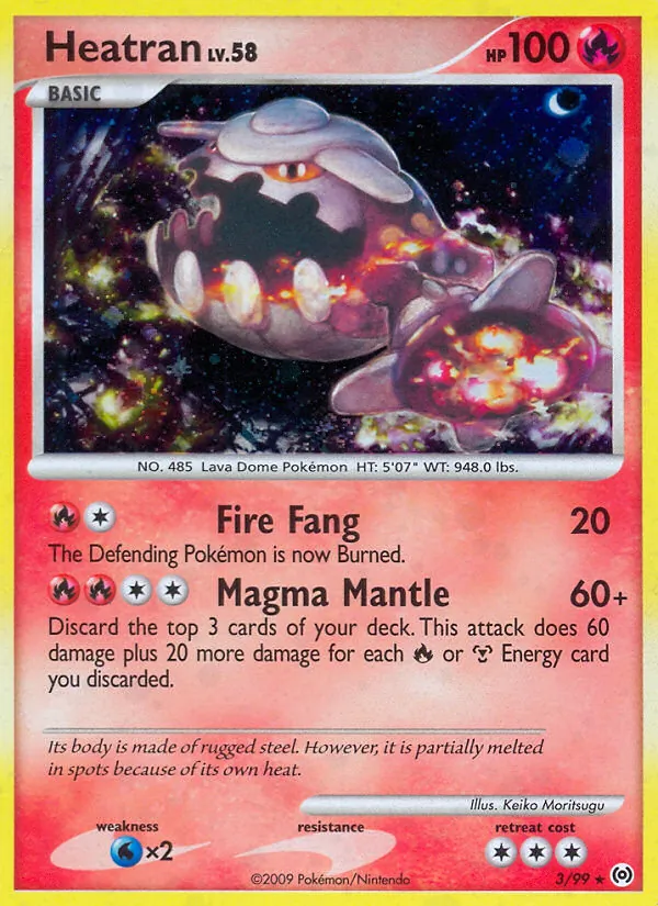 Heatran - Arceus Pokemon Card