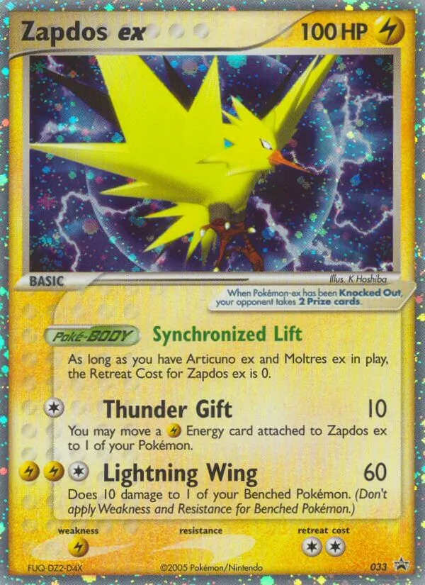 Zapdos ex - Nintendo Black Star Promos Pokemon Card