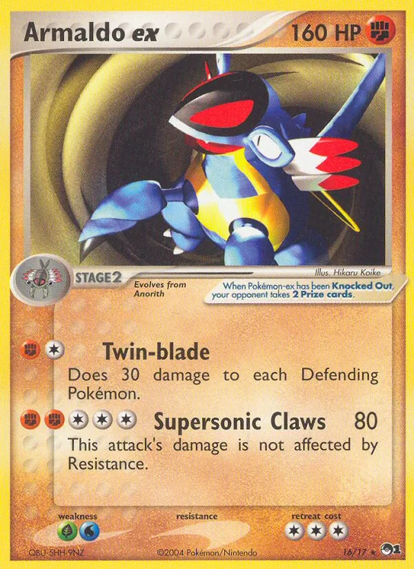 Armaldo ex - POP Series 1 Pokemon Card