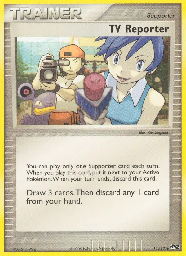 TV Reporter - POP Series 2 Pokemon Card