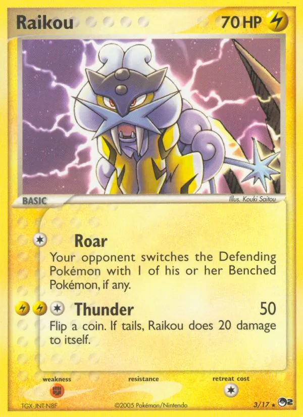 Raikou - POP Series 2 Pokemon Card