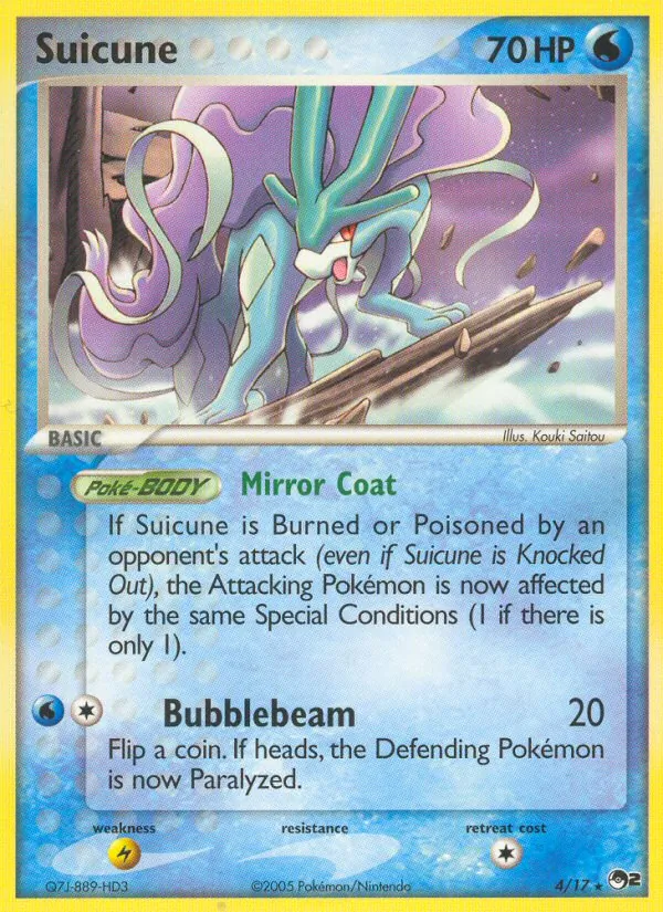 Suicune - POP Series 2 Pokemon Card