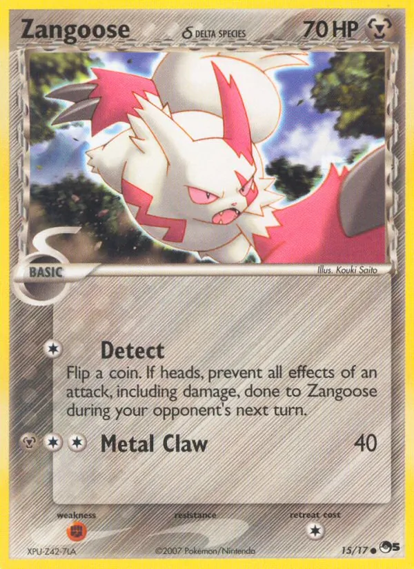 Zangoose δ - POP Series 5 Pokemon Card