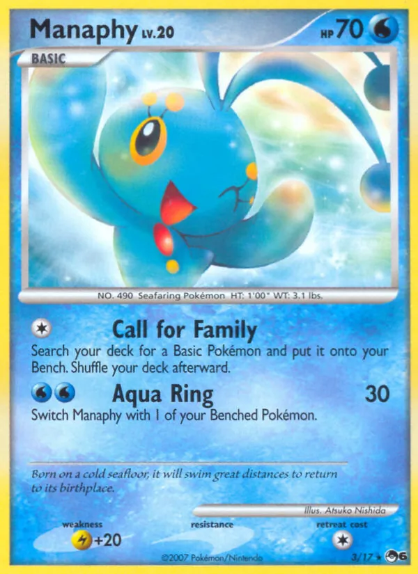 Manaphy - POP Series 6 Pokemon Card