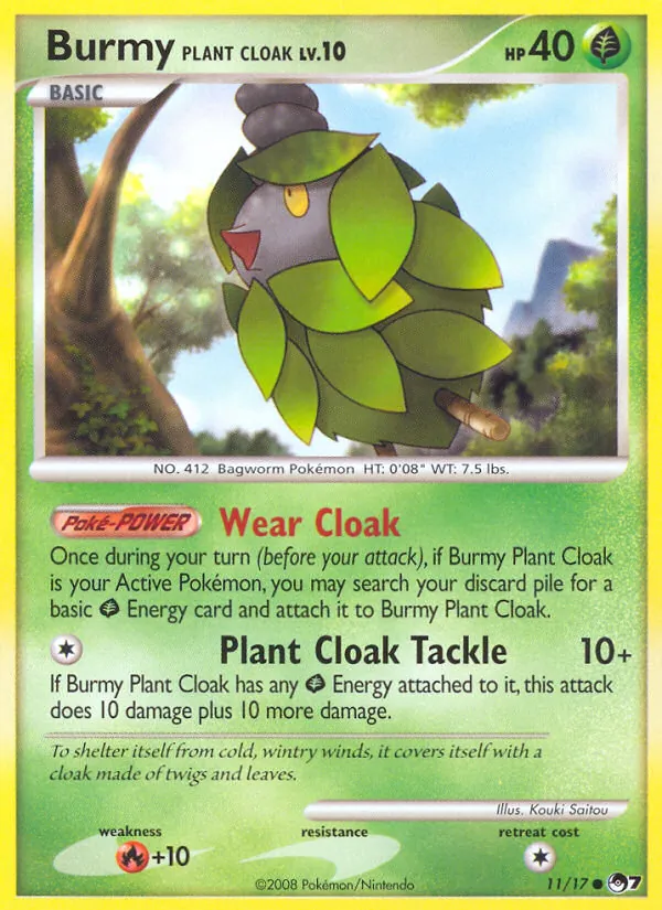 Burmy Plant Cloak - POP Series 7 Pokemon Card