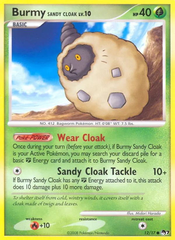 Burmy Sandy Cloak - POP Series 7 Pokemon Card